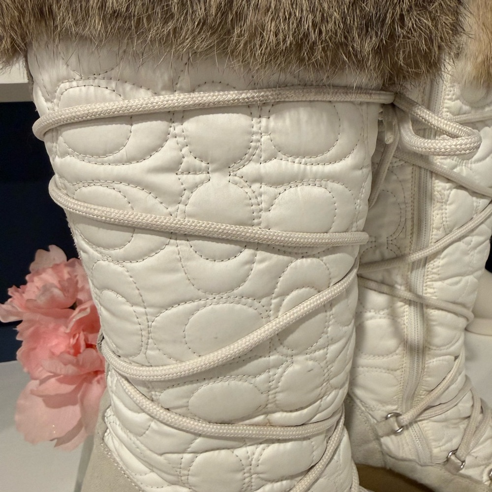 Vintage Sofie Fur Boots Coach 7.5 - Picture 4 of 12